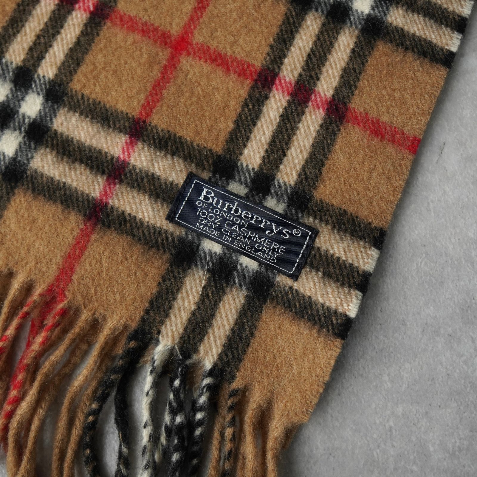 バーバリー 最も安い ノバチェック カシミア100% マフラー ベージュ