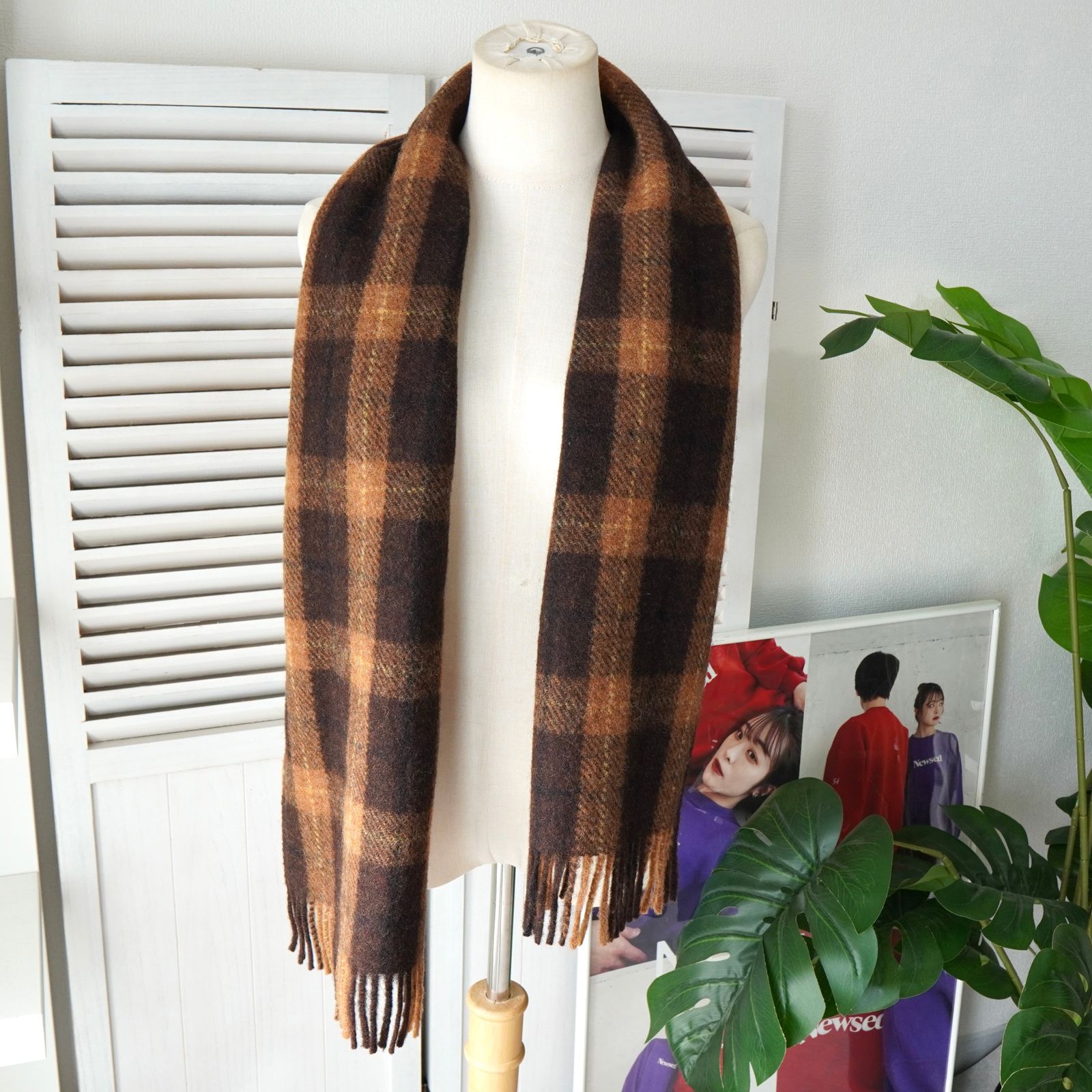 BlackFriday限定割引5％オフ】サンローラン パリ チェック柄 ウール