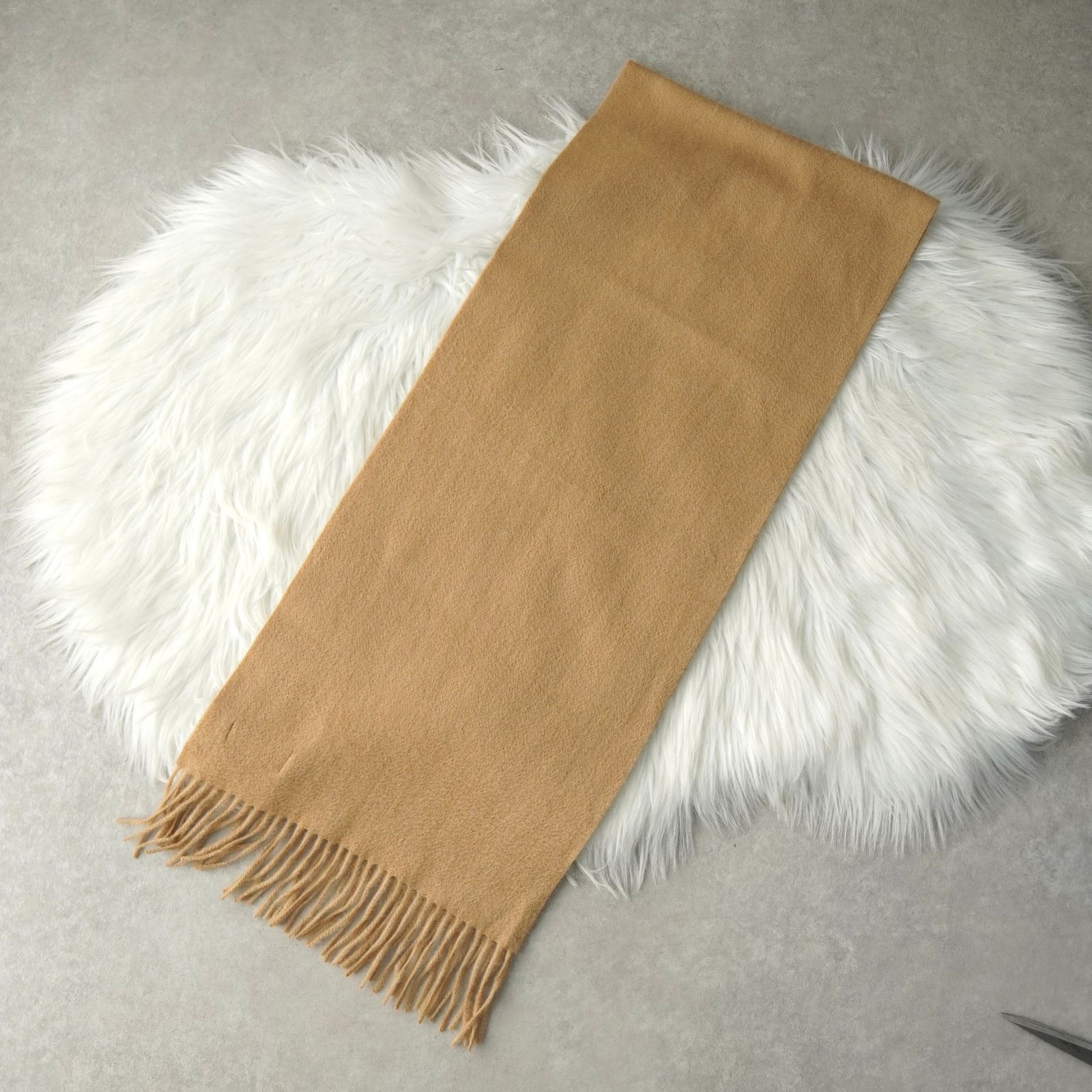 イヴ サンローラン ヴィンテージ YSLロゴ カシミア100% マフラー