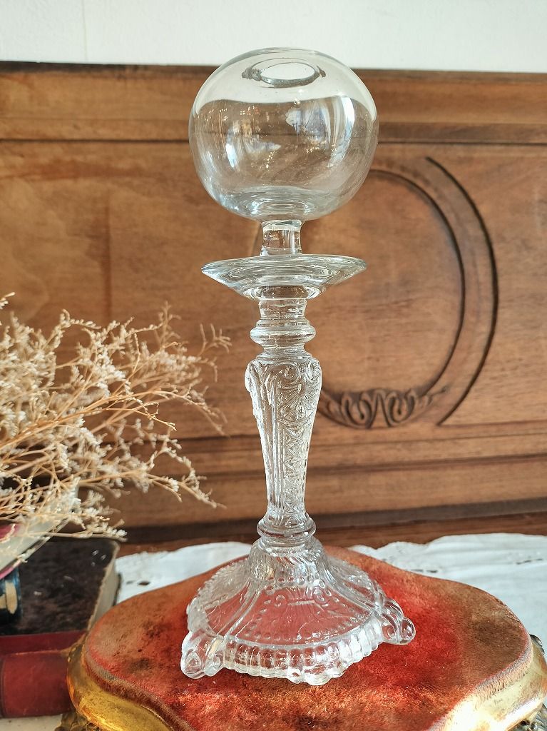 French antique embroidered oil lamp, beautiful, 1900