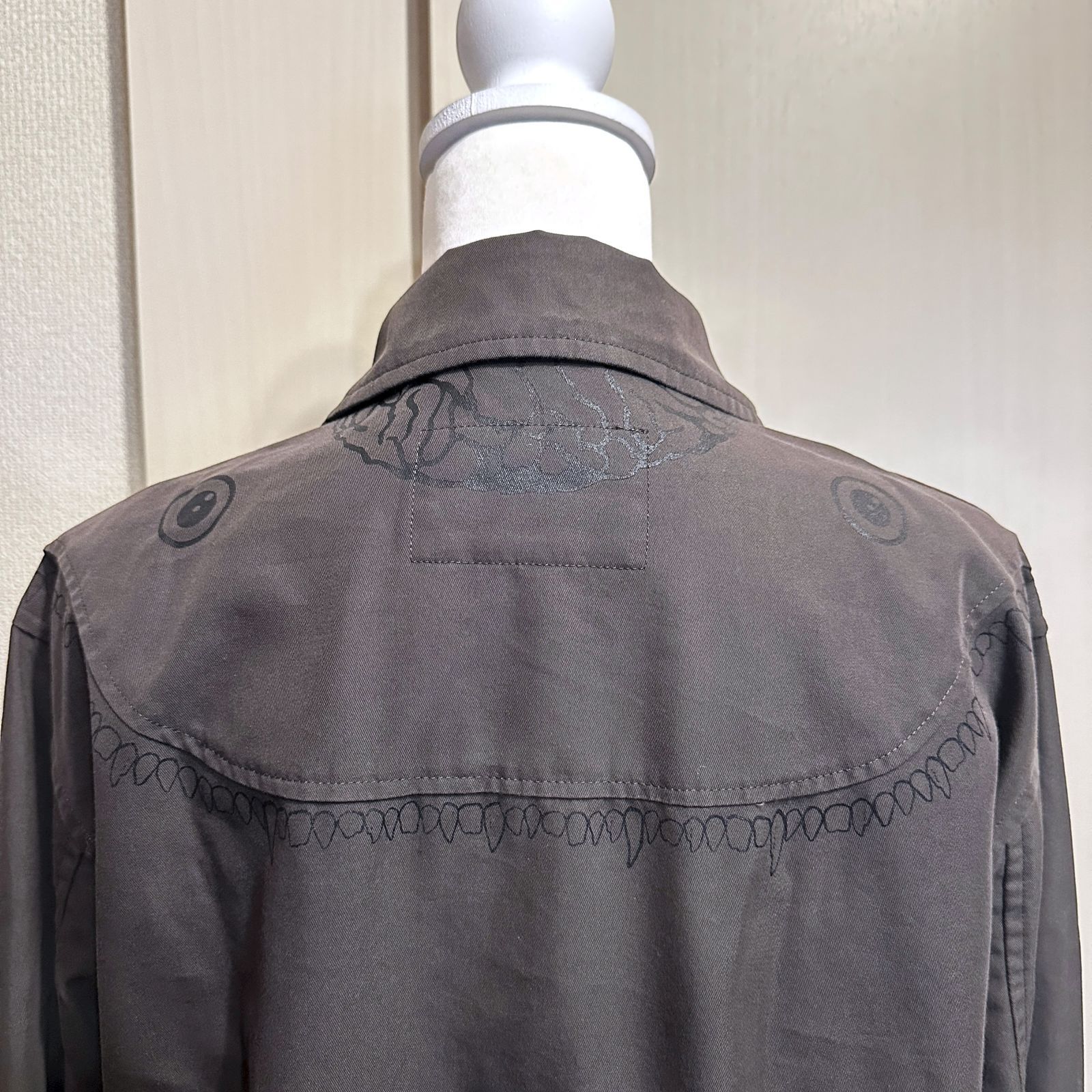 ジップシャツ カーキ サイズ3 HR 0741 長袖 シャツ ブラウス トップス