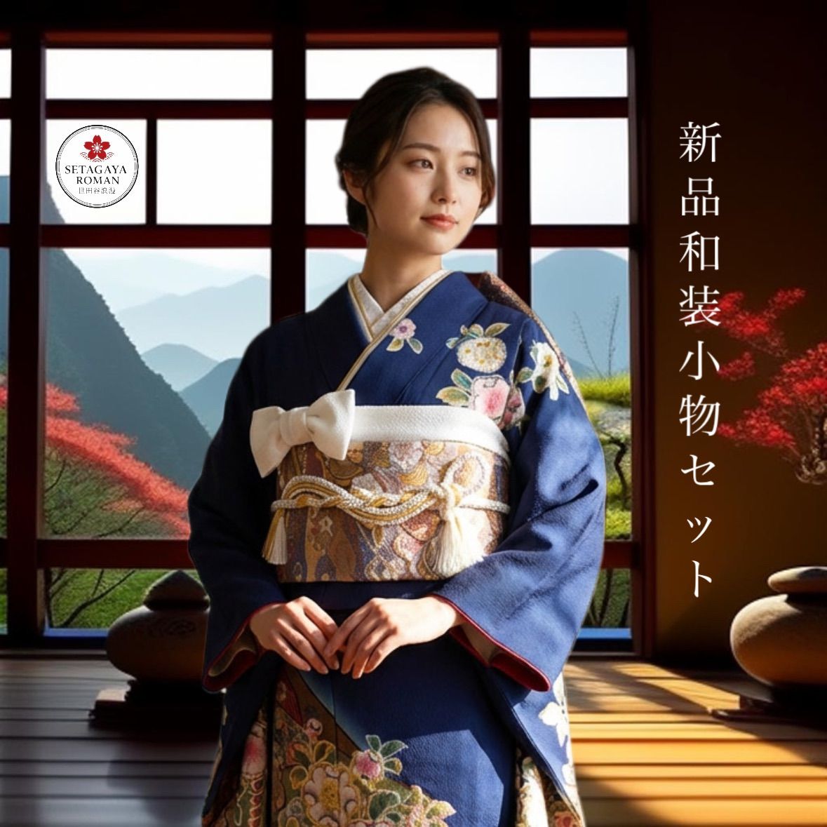 和装小物セット 帯締め 帯揚げ 重ね衿 刺繍半衿 新品 4点セット 白