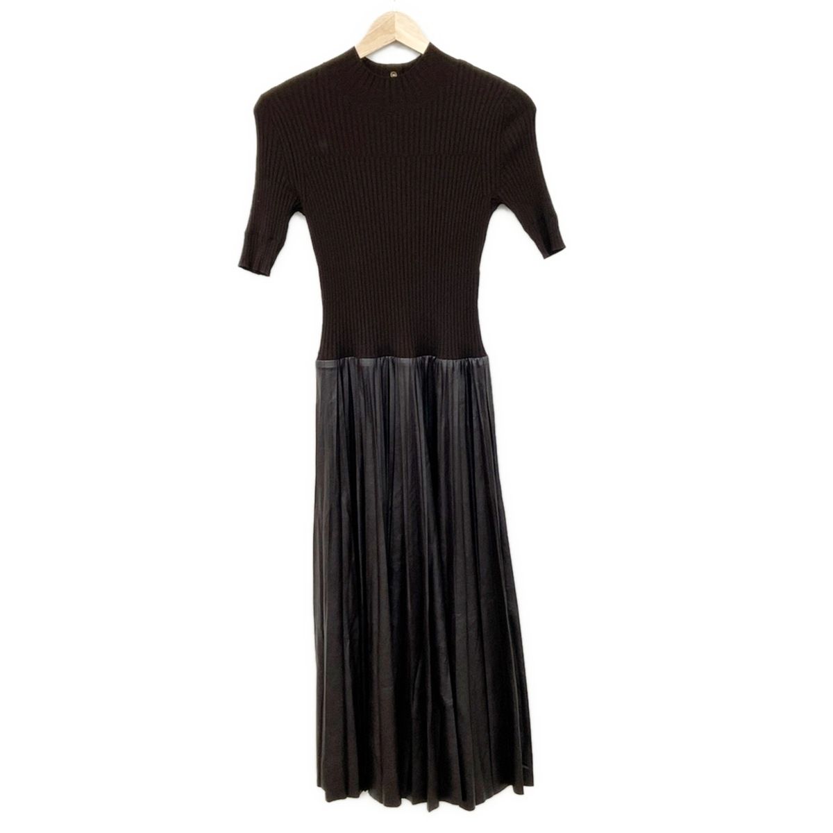 エポカ ニットワンピース サイズ38 ラメコンビストレッチ ニットドレス