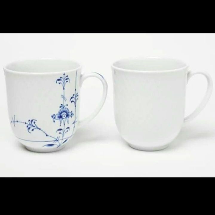 ロイヤルコペンハーゲン ホワイト＆ブルーパルメッテ ペアマグカップ
