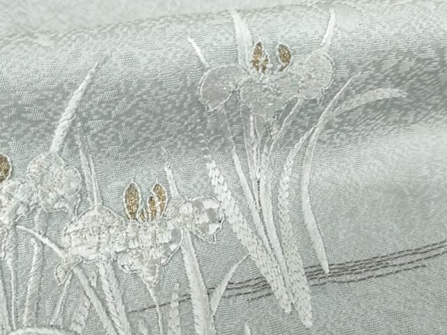 平和屋着物▽訪問着 刺繍 流水花文 瓢箪 金糸 正絹 逸品 AABD4995cs