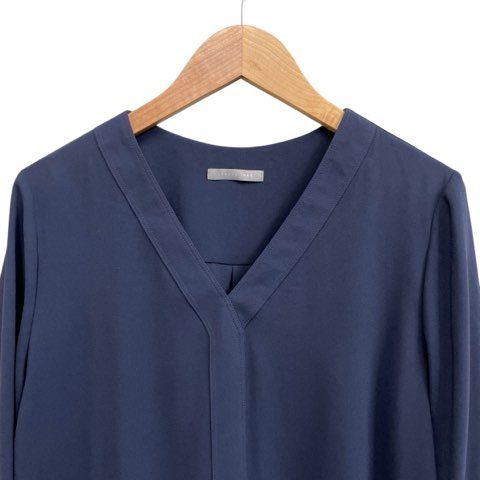 セオリーリュクス theory luxe Vネックブラウス 七分折り返しカフス