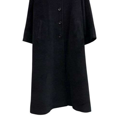 オンワード樫山 ロングコート ブルーF0X アンゴラ混 シングル ブラック