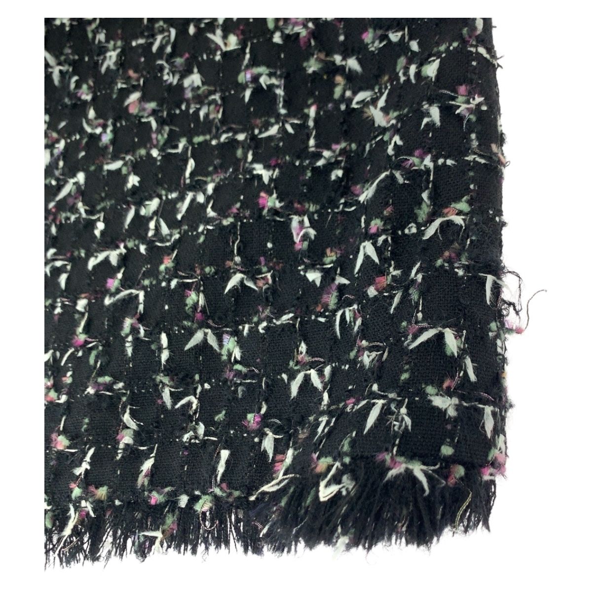 美品 CHANEL シャネル ツイード ココマーク サイズ38 ブラック 黒