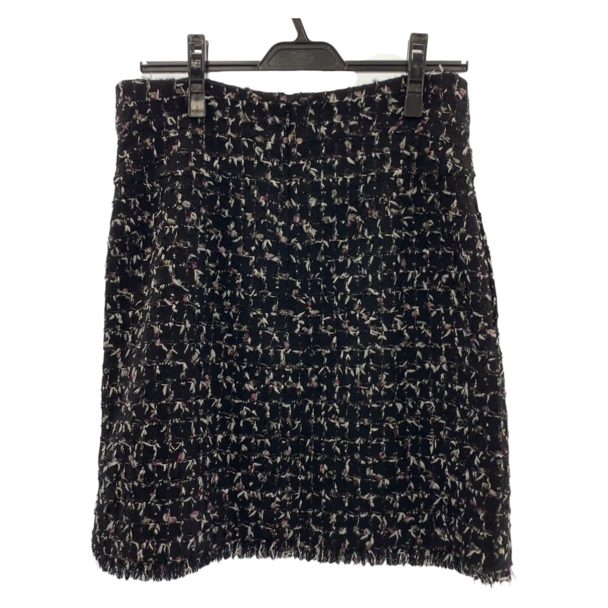 美品 CHANEL シャネル ツイード ココマーク サイズ38 ブラック 黒