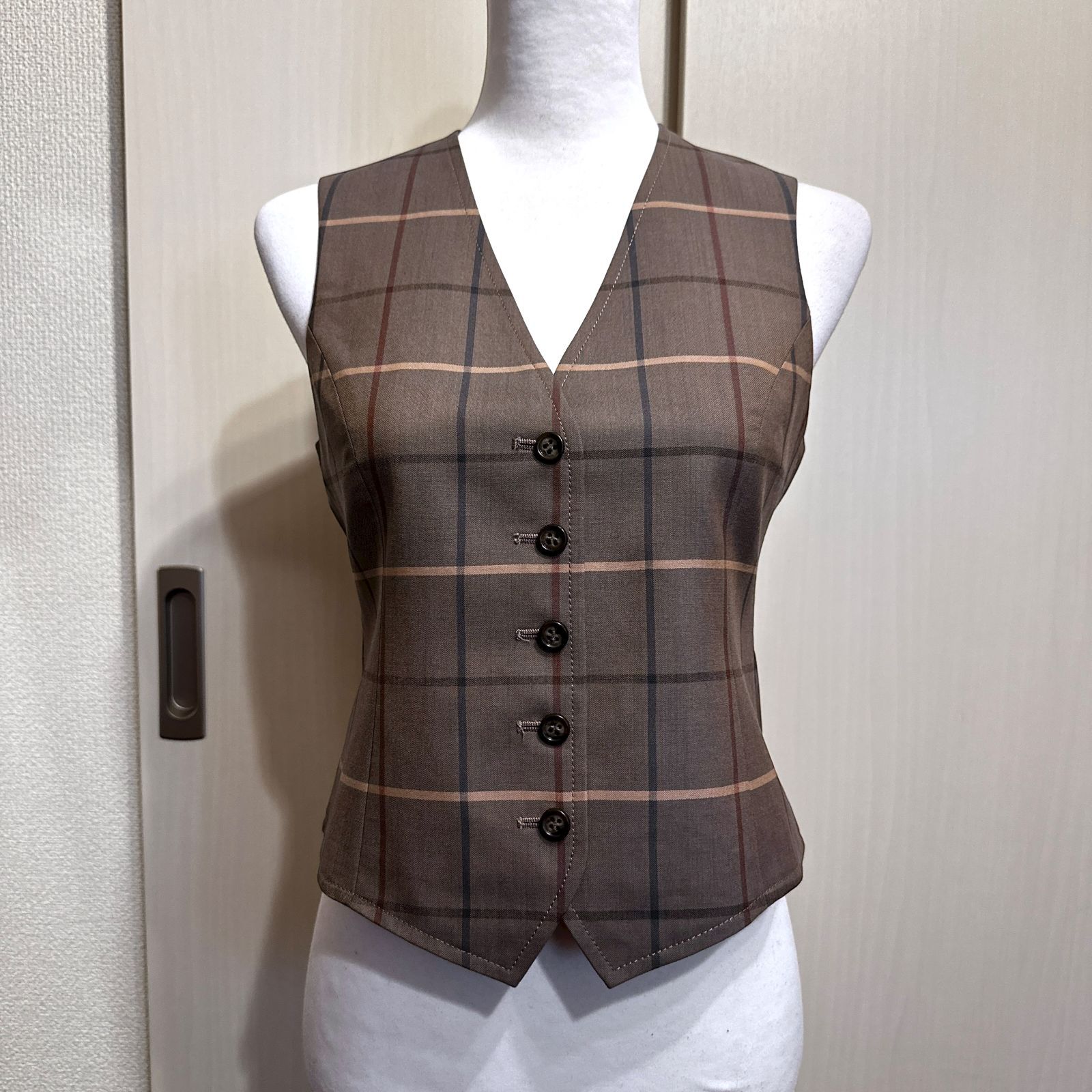 Burberrys ベスト チェック ベージュ系 サイズ表記なし HR 0749