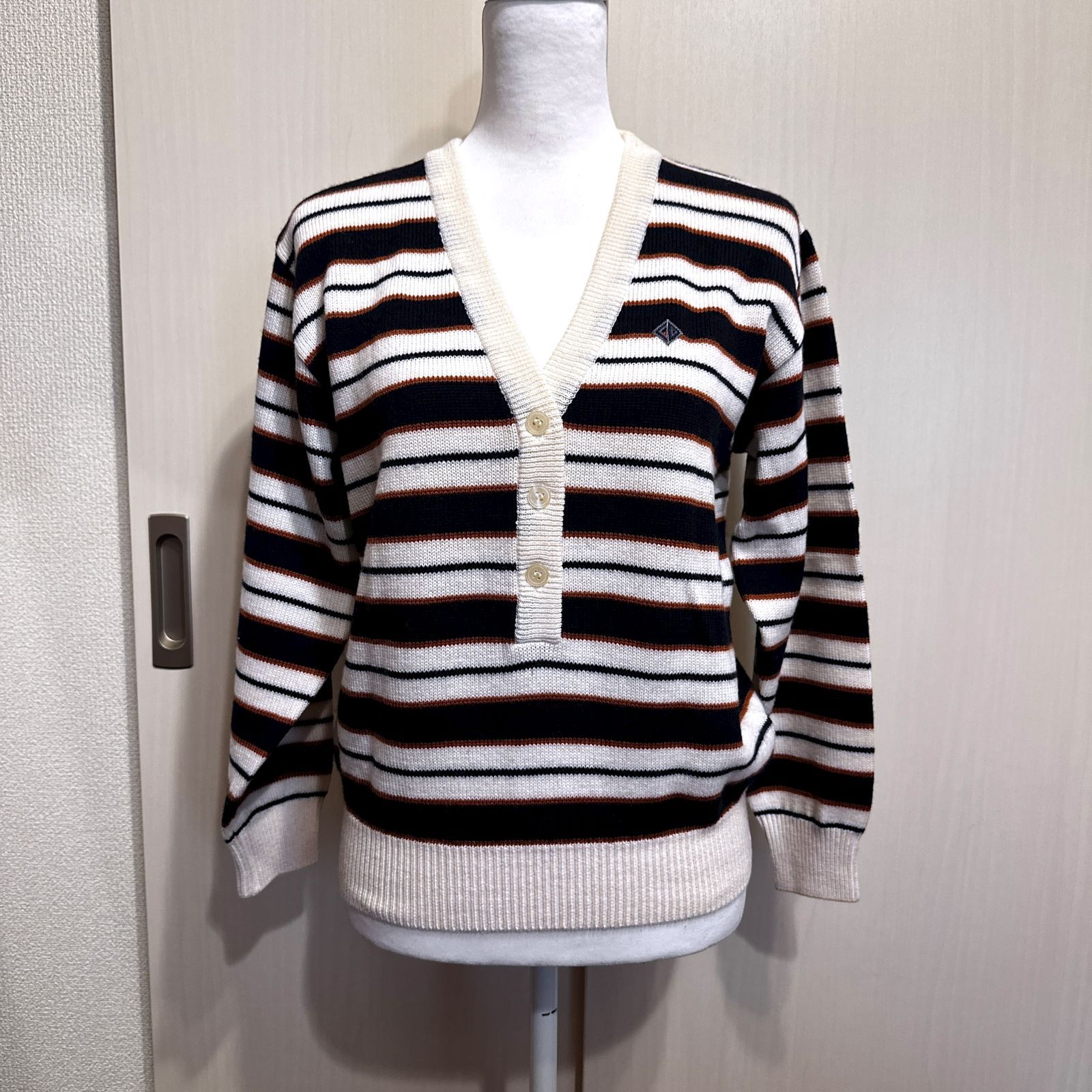 Christian Dior SPORTS セーター 白×黒×茶 サイズS HR 0748