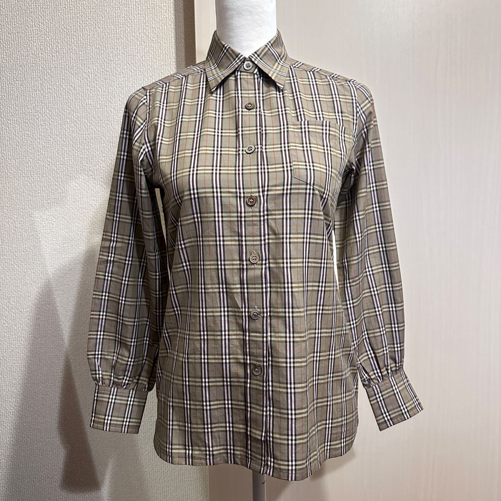 Burberrys シャツ チェック ベージュ系 サイズ7 HR 0752
