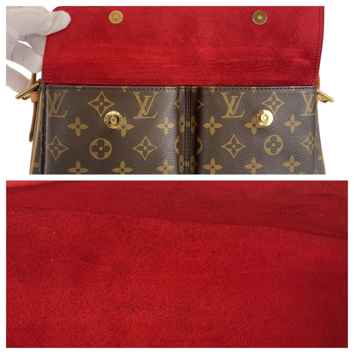 美品 LOUIS VUITTON ルイヴィトン モノグラム ヴィバシテMM ブラウン