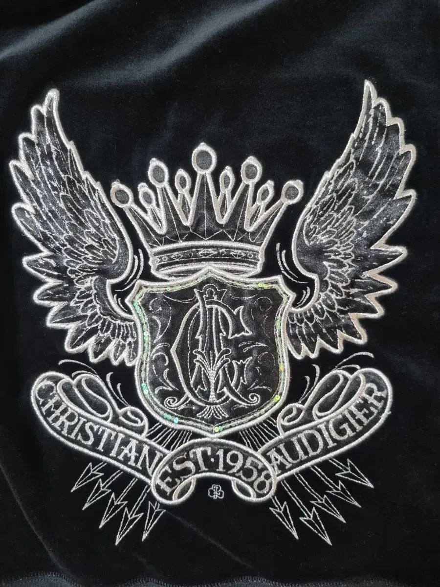 エドハーディー x クリスチャン オディジャー ベロア フルジップアップ フーディー S 状態良し