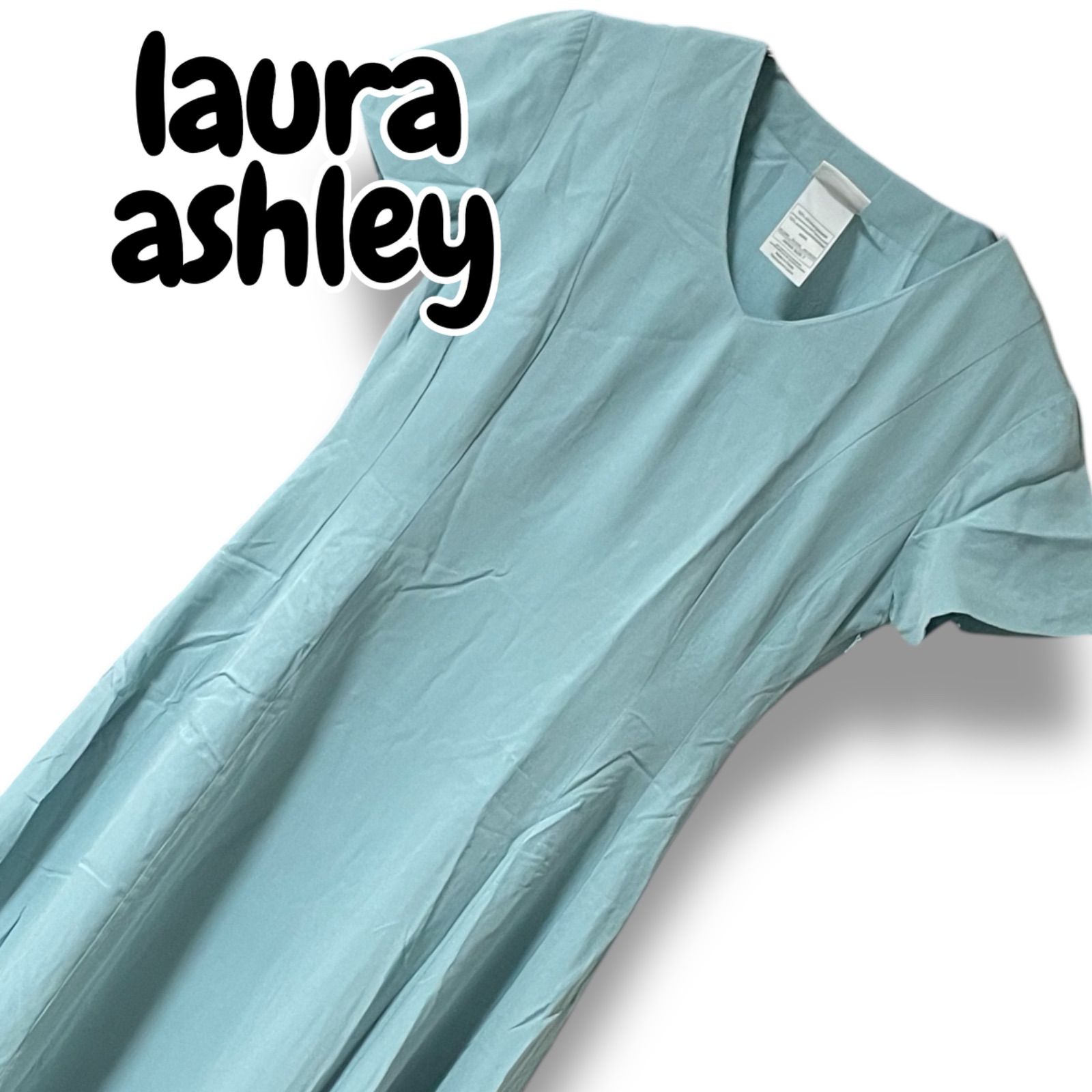 LAURA ASHLEY ローラアシュレイ ノースリーブワンピース ドレス ライト