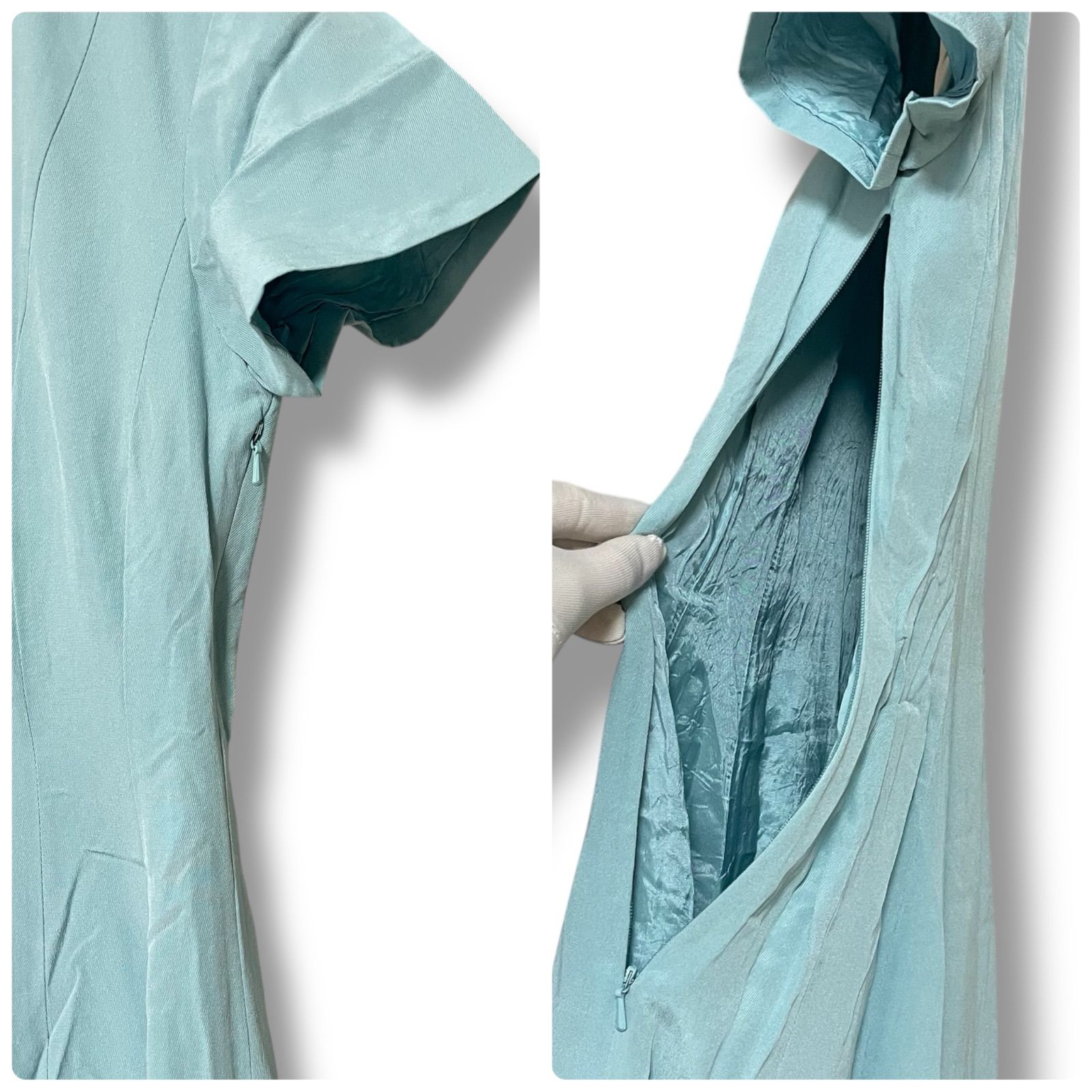 LAURA ASHLEY ローラアシュレイ ノースリーブワンピース ドレス ライト