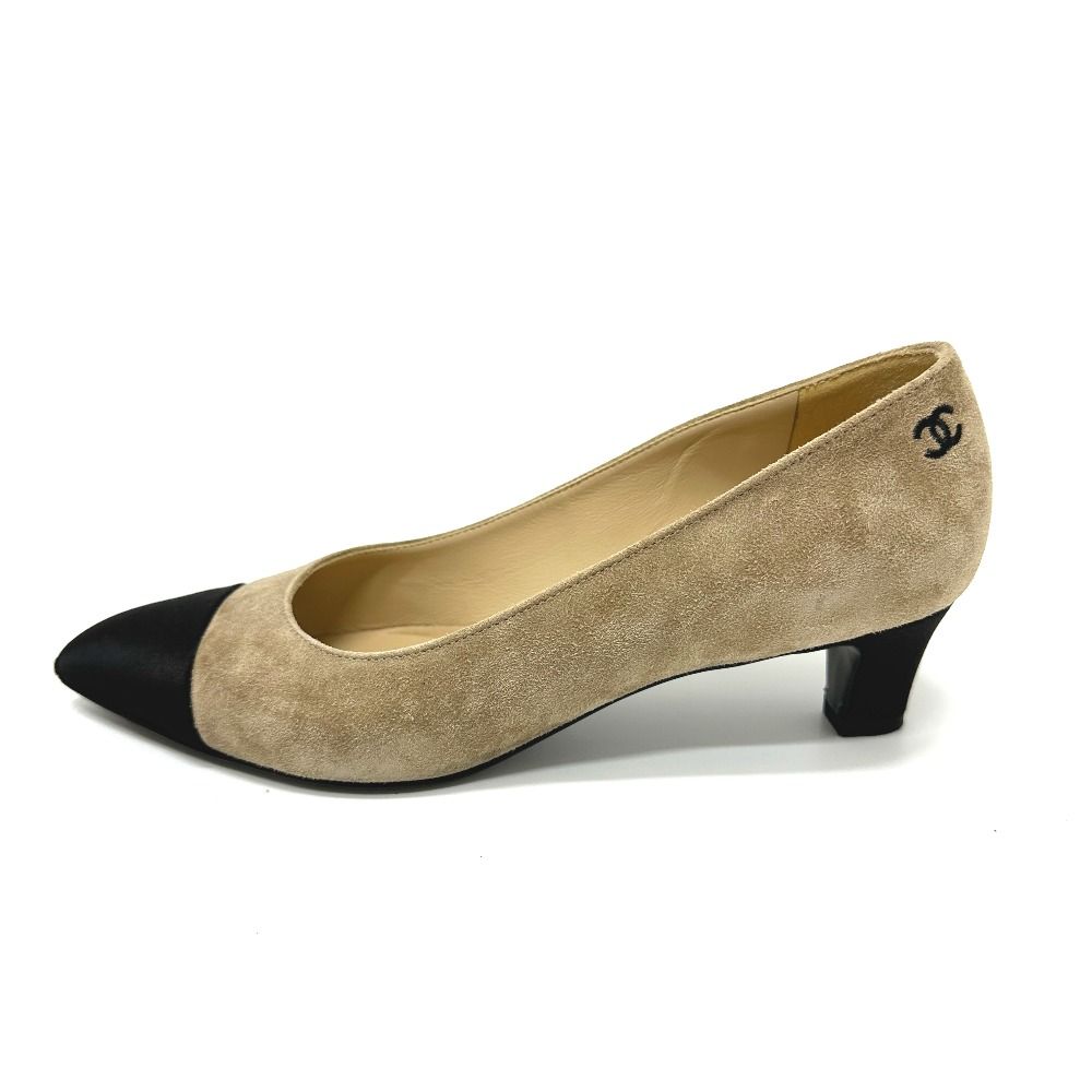 CHANEL シャネル パンプス ココマーク G33086 スエード ベージュ