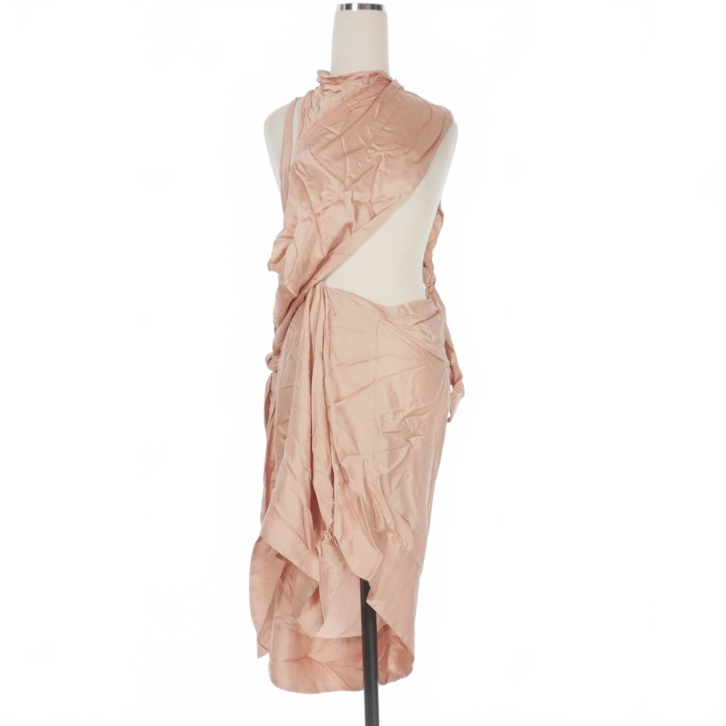 ディースクエアード 23 AW ノースリーブ ミニワンピース ドレス 38 ピンクベージュ 正規