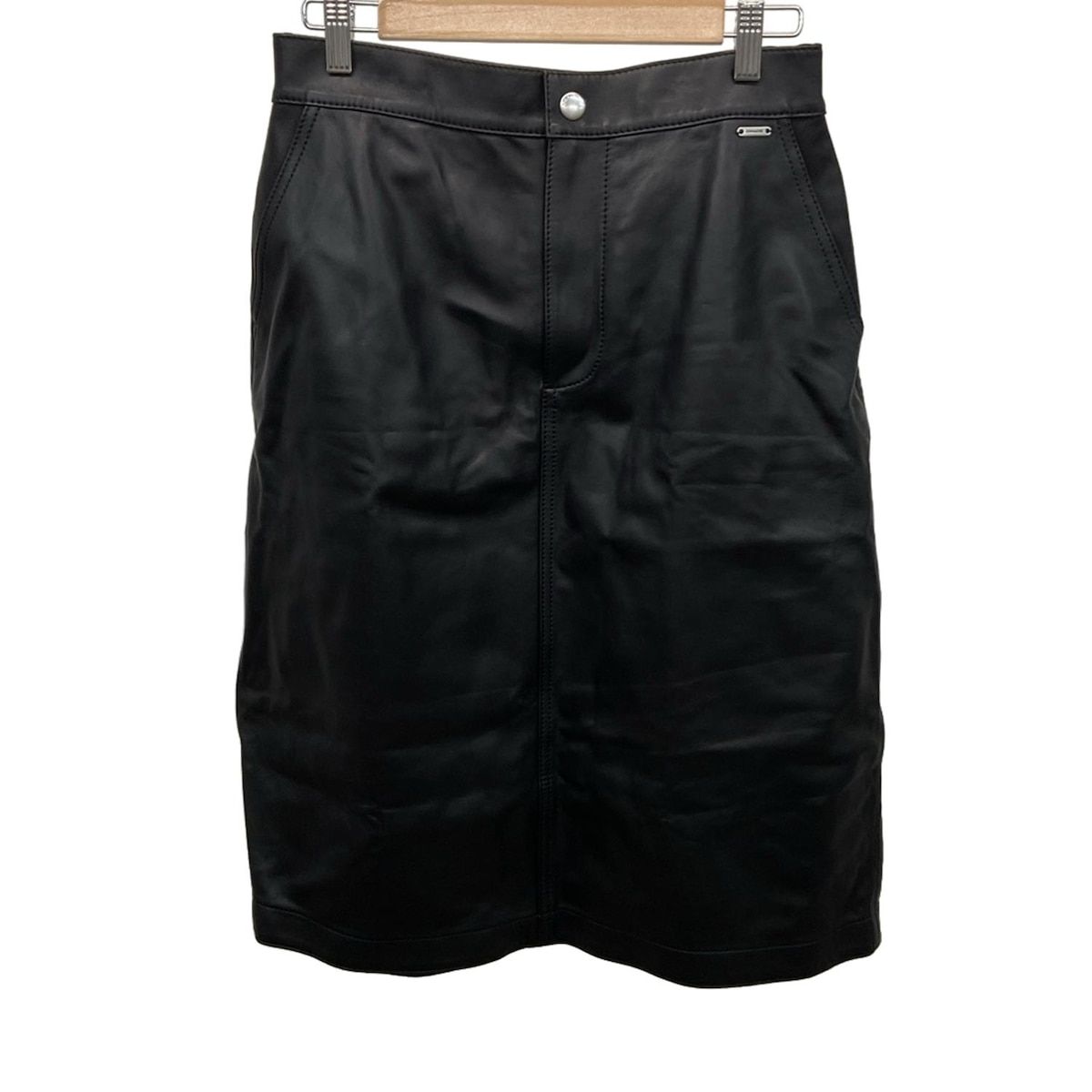 COACH コーチ スカート サイズM レディース 黒 レザー