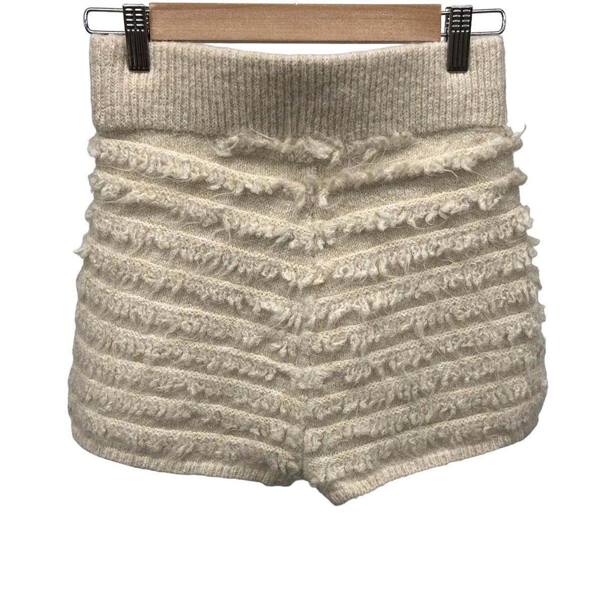 THE TOE ザトゥー ショートパンツ サイズM レディース アイボリー ニット ウエストゴム