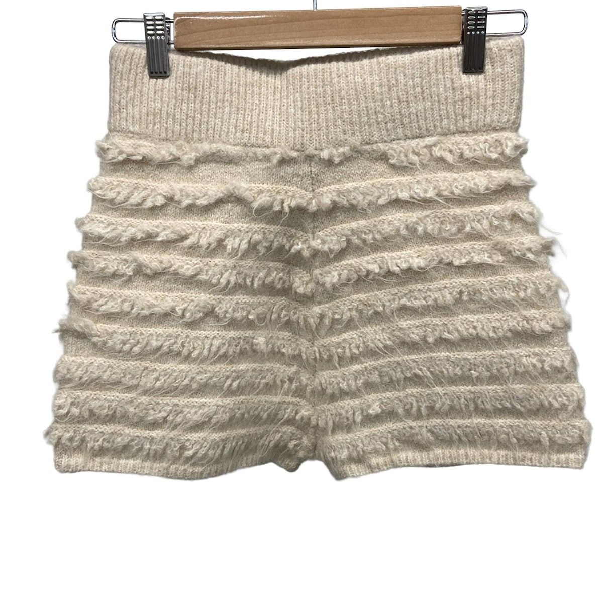 THE TOE ザトゥー ショートパンツ サイズM レディース アイボリー ニット ウエストゴム