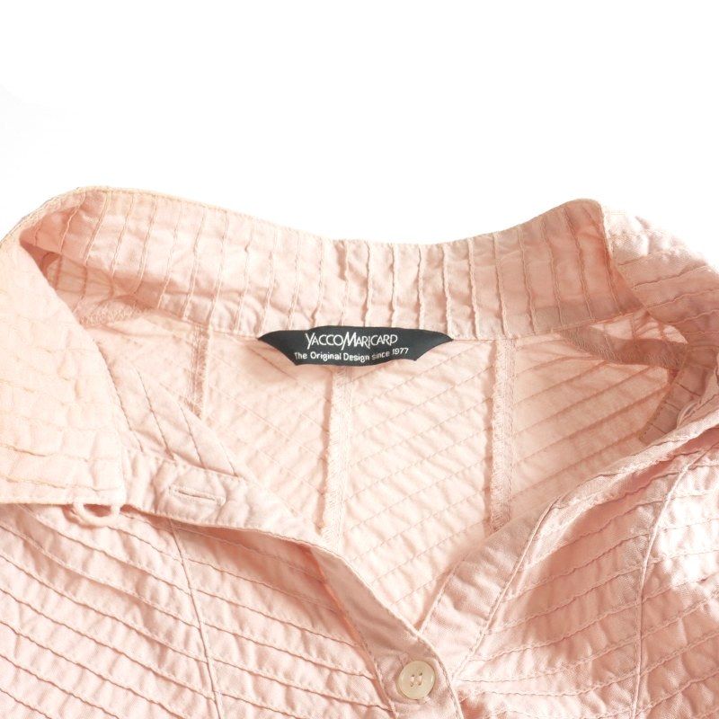 ヤッコマリカルド YACCO MARICARD ピンタックシャツ 長袖 1 ピンク