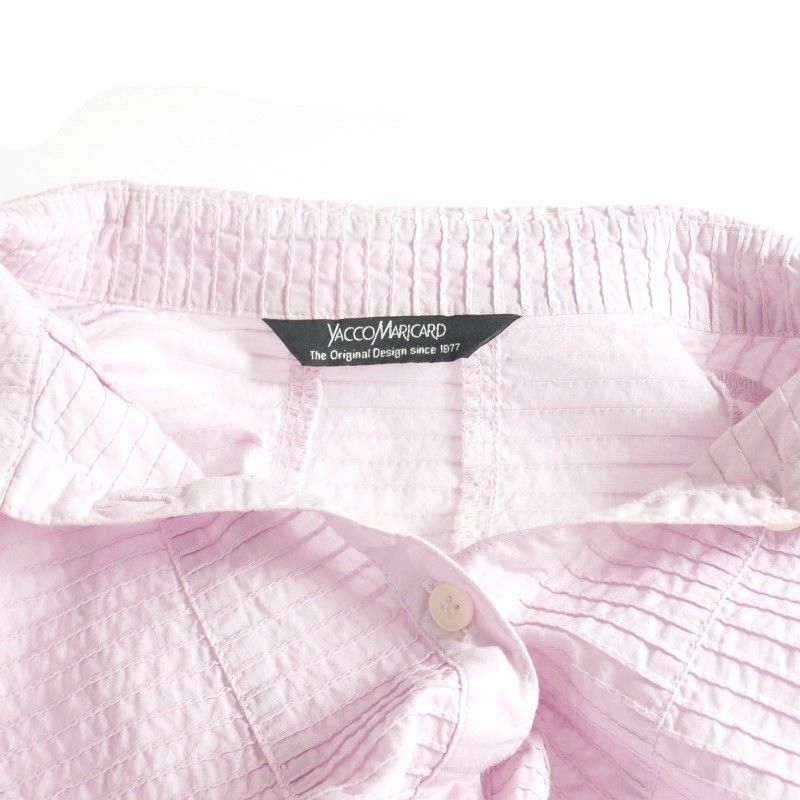 ヤッコマリカルド YACCO MARICARD ピンタックシャツ 長袖 1 ピンク