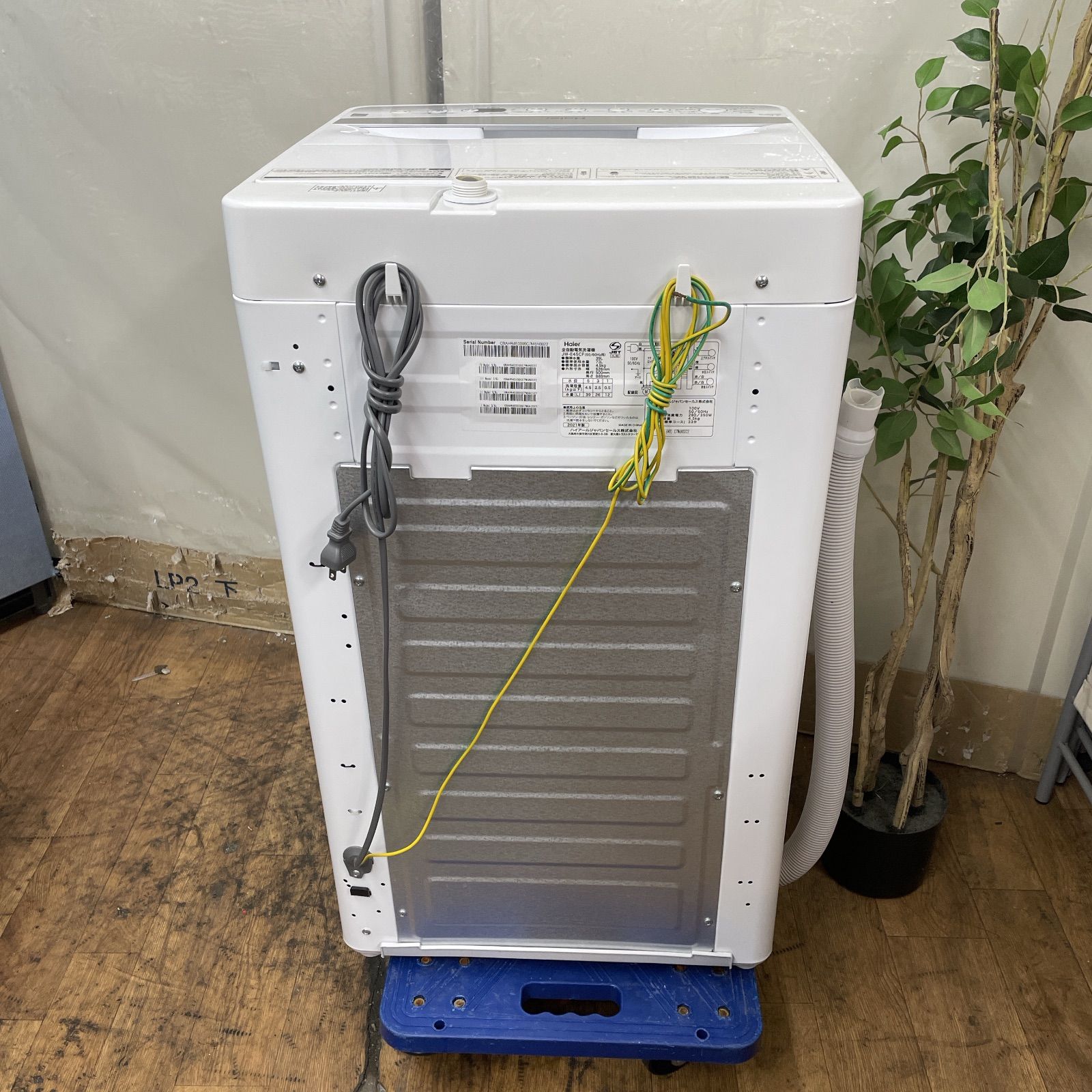  R 528 ☀️ 名古屋市近郊配送設置無料 Haier 洗濯機 洗濯4 5㎏ 21年製 JW E 45 CF クリーニング済 縦型洗濯機本体 縦型洗濯機