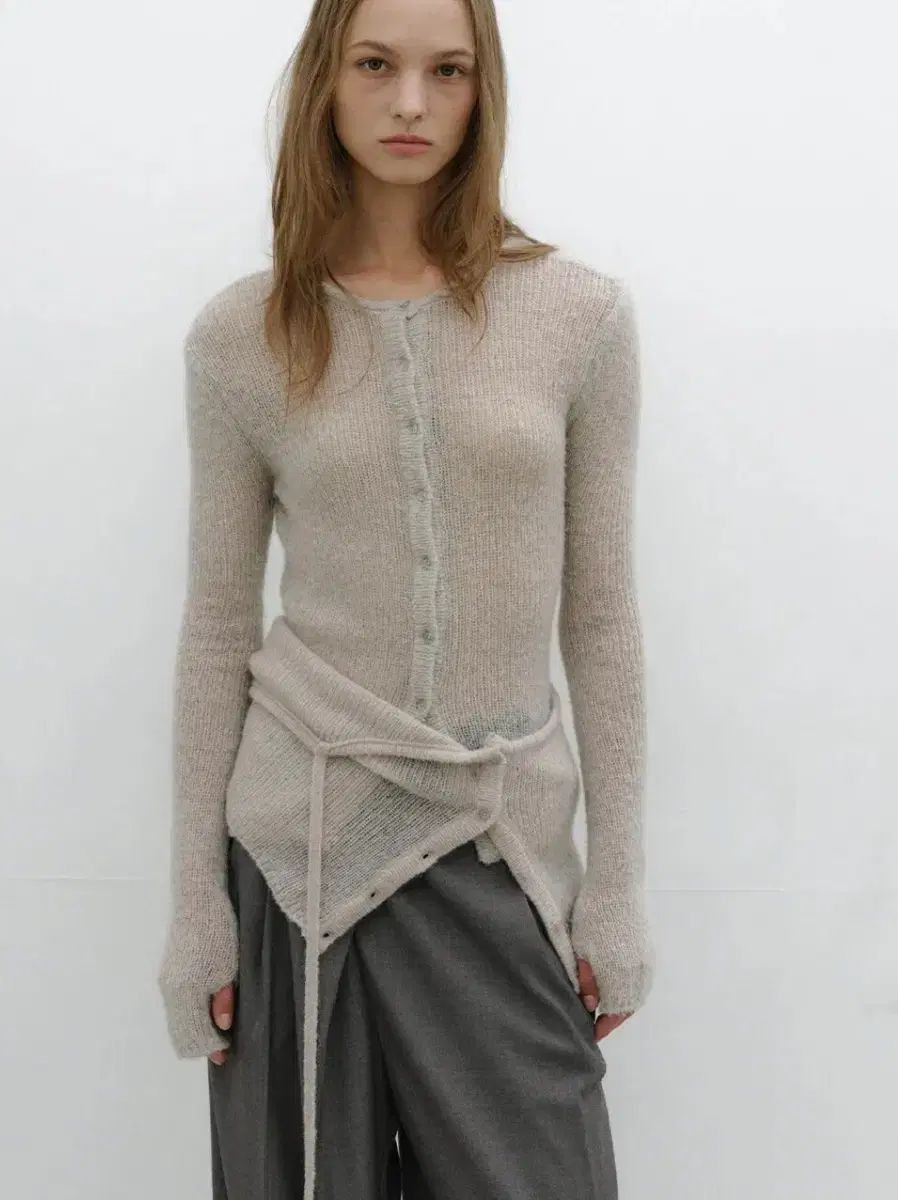 ロウタイド アルパカ アームウォーマー ニット カーディガン