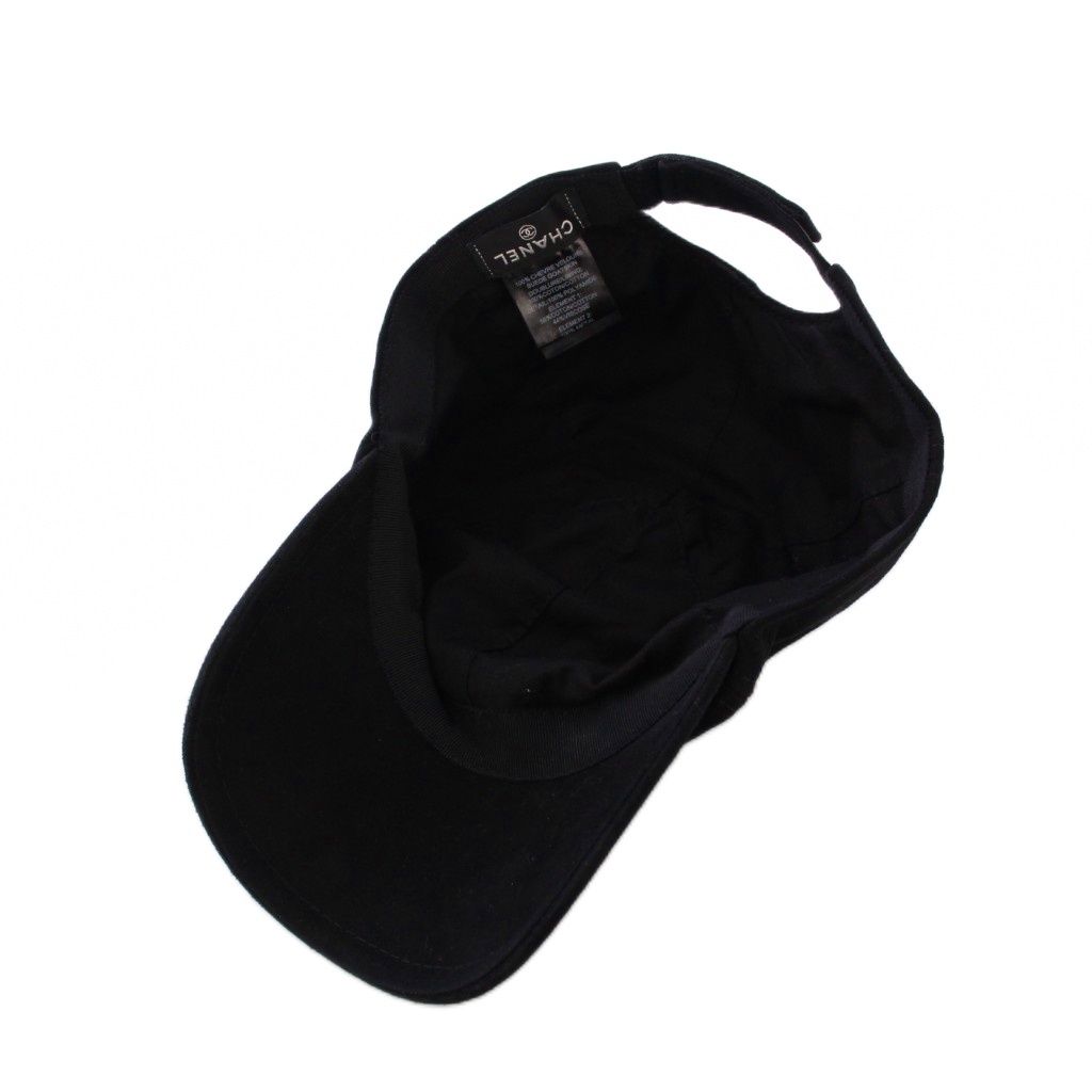 シャネル CHANEL スエードキャップ ココマーク ブラック /KH □OH