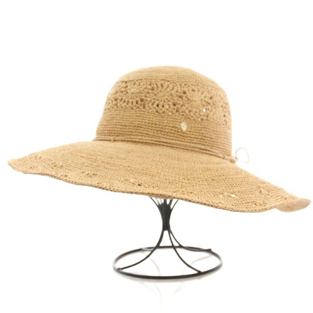 ヘレンカミンスキー HELEN KAMINSKI 麦わら帽子 ストローハット ラフィア リボン 装飾 ベージュ |HN その他 帽子 レディース