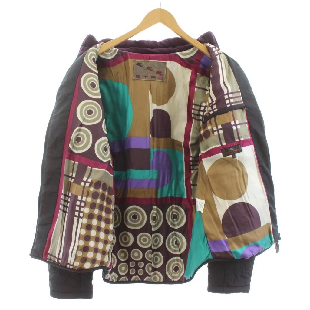 【美品】ETRO エトロ　総柄　ブルゾン　ジャンバー 希少品 エトロ ETRO ジャケット ブルゾン スタンドカラー ジップアップ 裏地総
