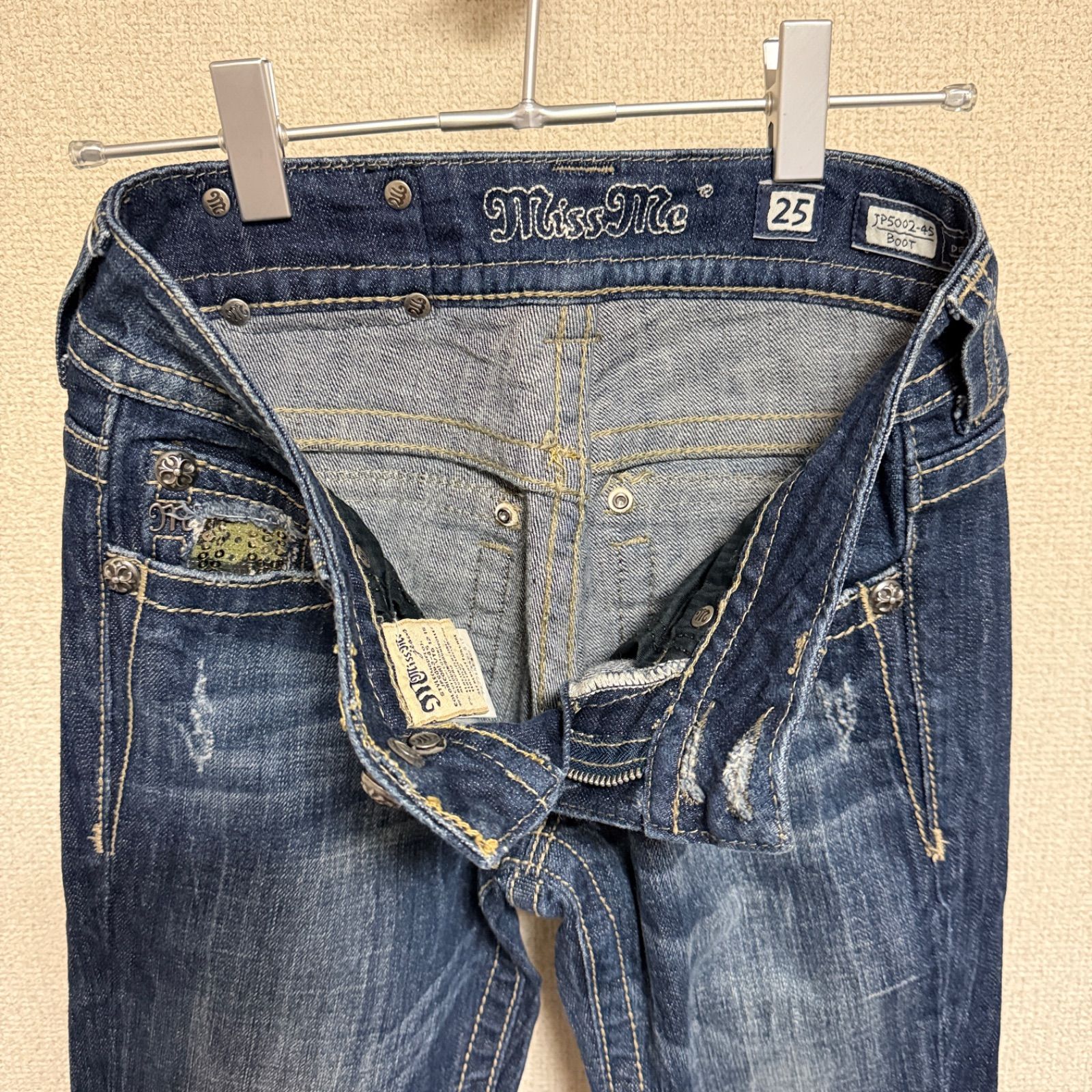 25】 missme ミスミー ローライズ フレアデニム ブーツカット - メルカリ