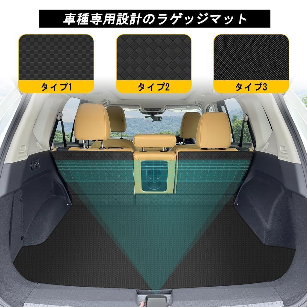日産 エクストレイル T 33型 ラゲッジマット 2025年から 5人乗り 背もたれカバー 車種 トランクマット 背面バックカバー 合成革材質 カーゴマット 耐汚れ 防水 ブラック タイプB