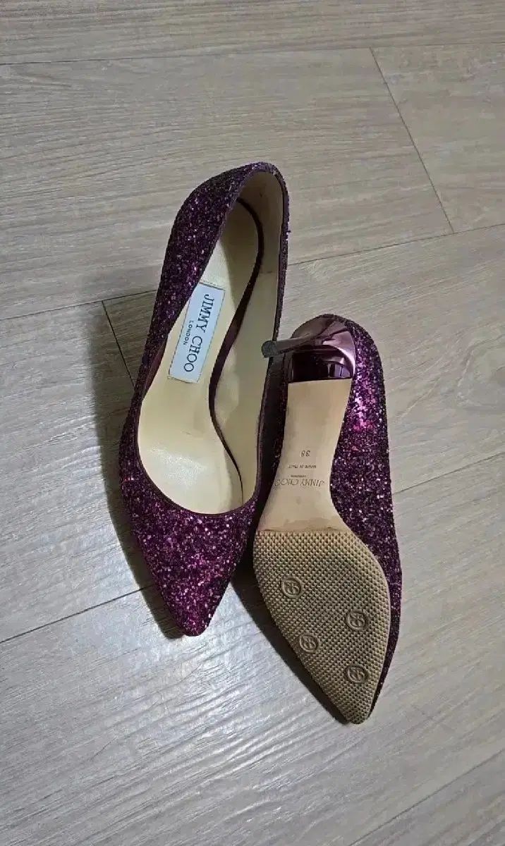  ジミーチュウ グリッター ハイヒール 38 コンディション最高 スニーカー 靴