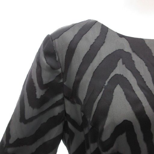 ジュンアシダ jun ashida ワンピース ひざ丈 五分袖 シルク混 シアー