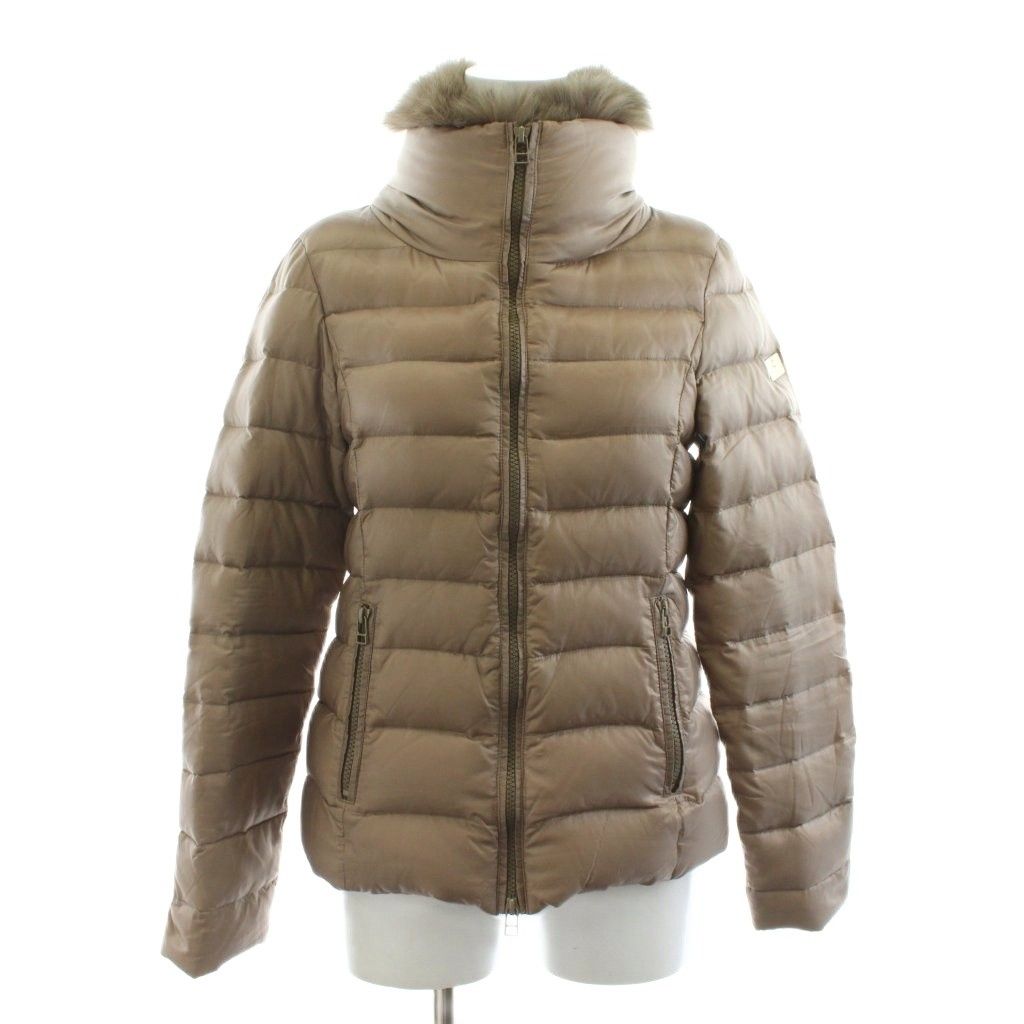 FERVOR / ダウンジャケット/42/ナイロン/BEG/無地/FAV101 フェーバー FERVOR ダウンジャケット フォックスファー ジップアップ