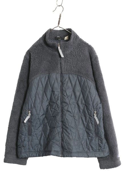 な ! 00 s パタゴニア バーニーズ マウンテン ジャケット レディース L 01年製 中綿 パイル フリース ボア フルジップ ハイネック