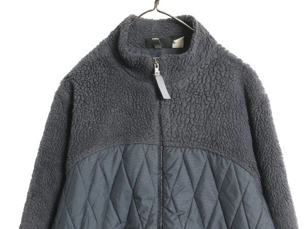 な ! 00 s パタゴニア バーニーズ マウンテン ジャケット レディース L 01年製 オールド 中綿 パイル フリース ボア フルジップ ハイネック