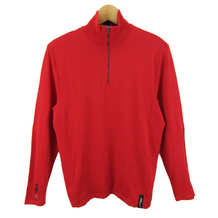 RLX ハーフジップセーター　未使用 RLX ラルフローレン ハーフジップ ニット セーター ブルー系 サイズ：M