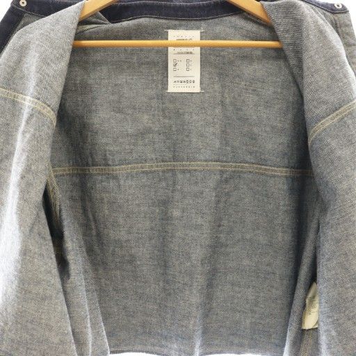 クロ KURO 23AW IENA別注 クロップドデニムシャツ 1 ネイビー /DF □OS