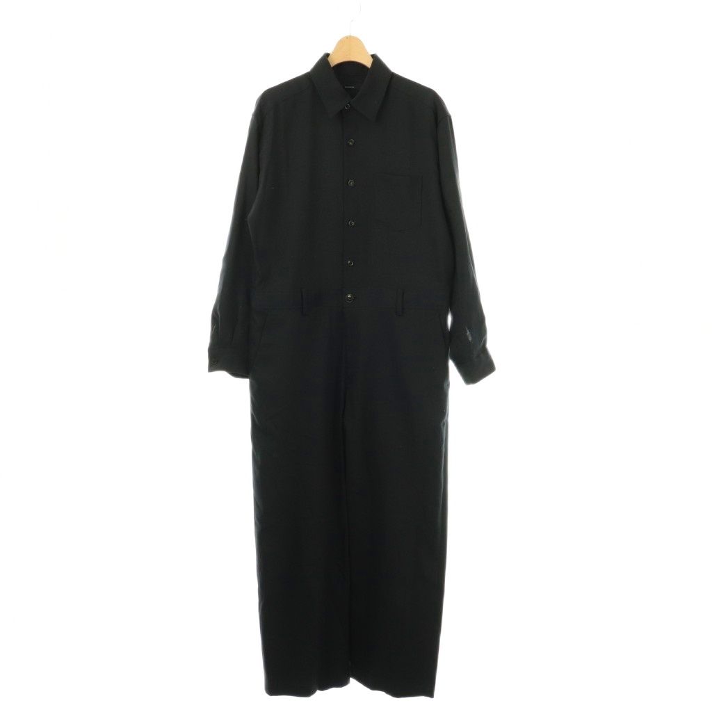 フレームワーク Framework 24 AW ウールMIXネイビーオールインワン パンツ 長袖 ネイビー |HK OS