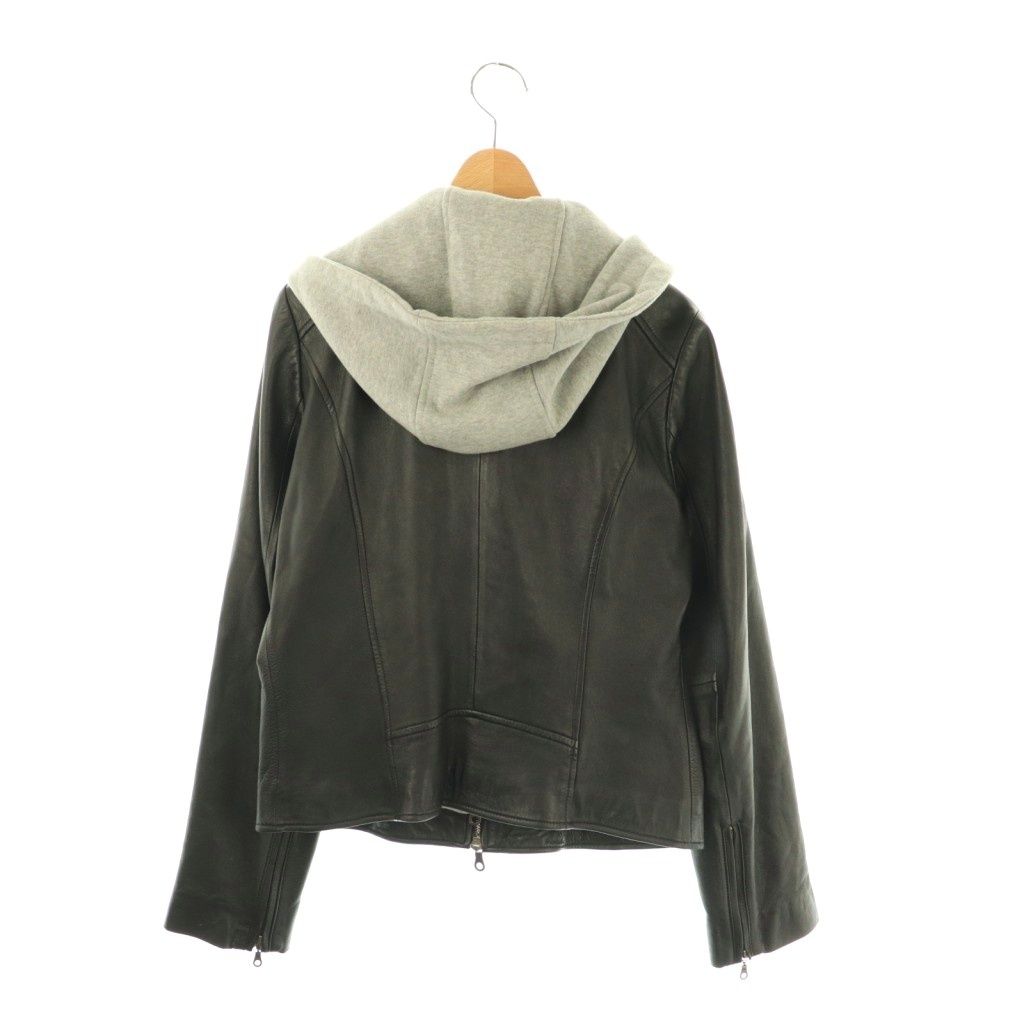 バーニーズニューヨーク BARNEYS NEW YORK ラムレザー 2way ライダース