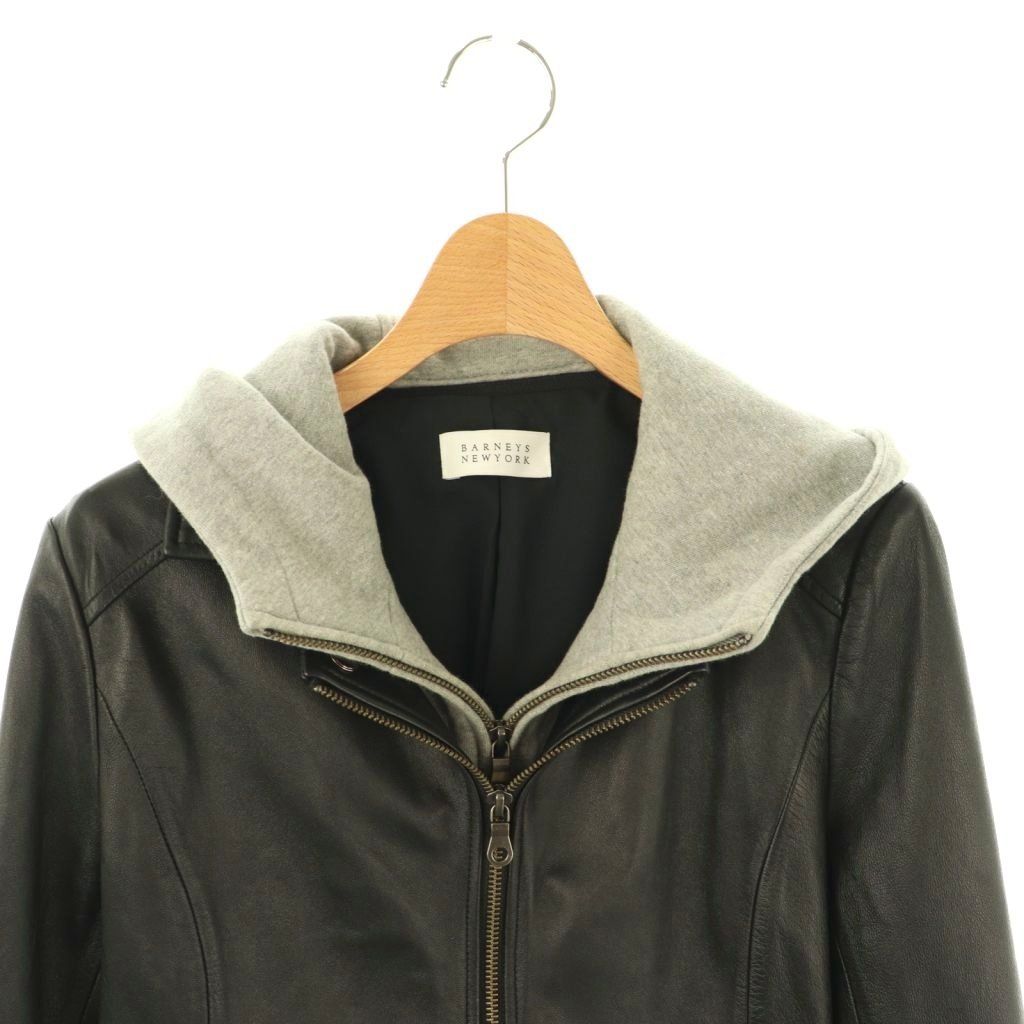 バーニーズニューヨーク BARNEYS NEW YORK ラムレザー 2way ライダース