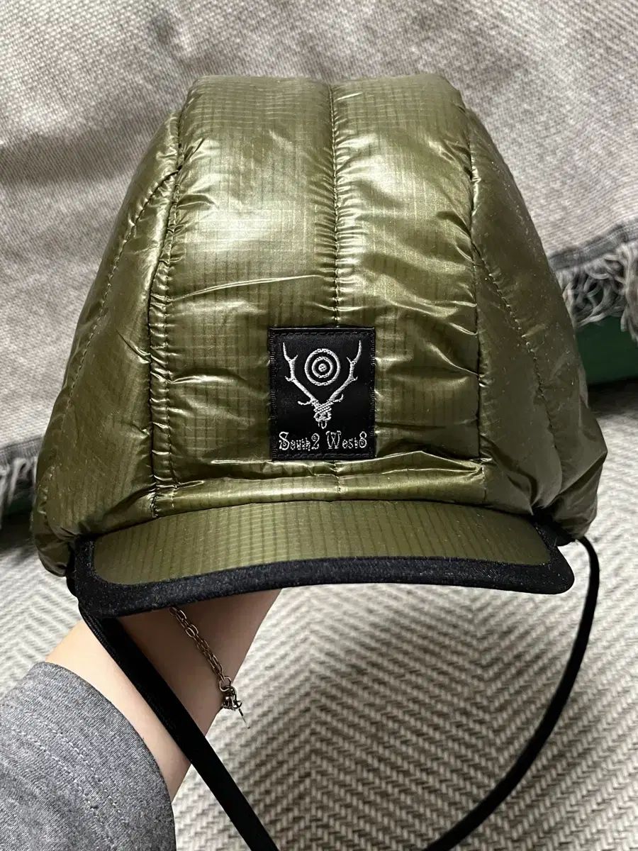  SOUTH 2 WEST 8 サウス2 ウエスト8 ナイロンキルトキャップ オリーブ M その他 帽子