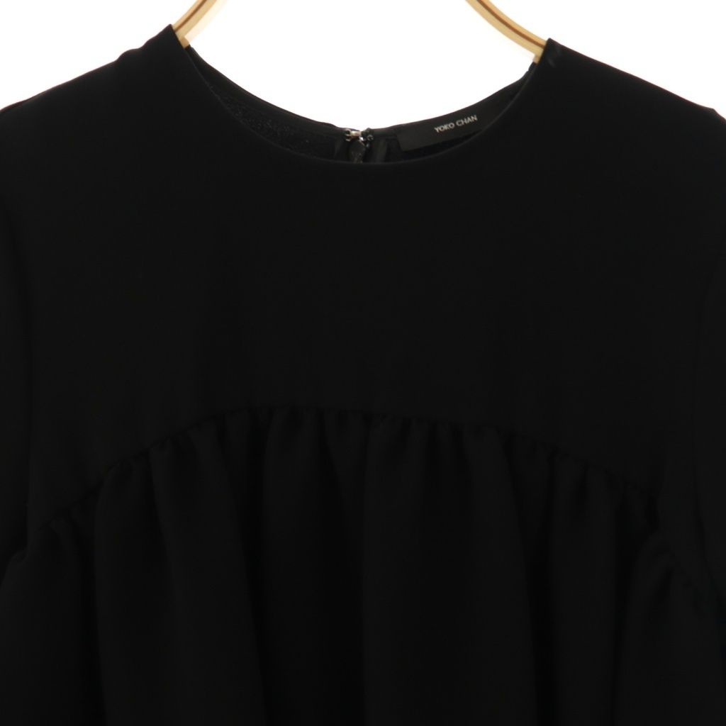 YOKO CHAN ブラック 長袖シャツ ヨーコチャン YOKO CHAN ロングスリーブ フレアシルエット ブラウス