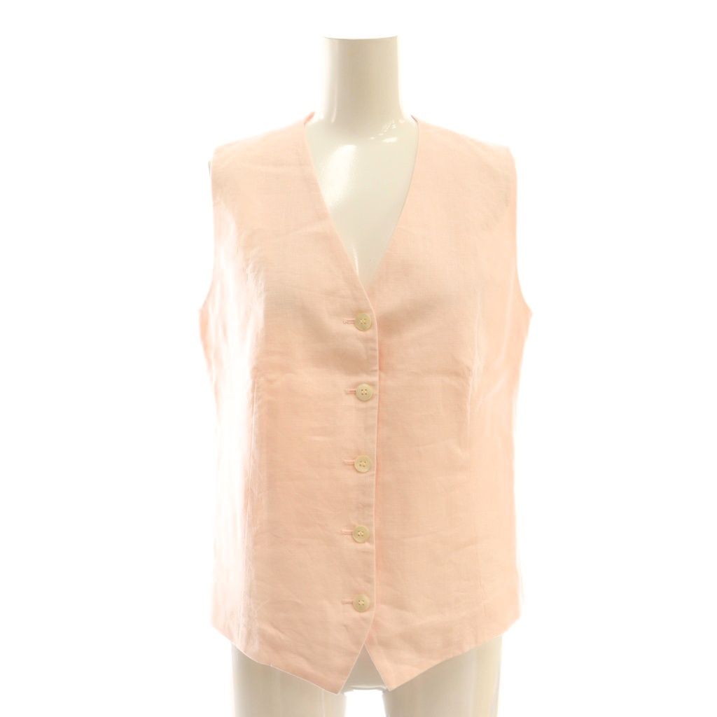 プラージュ Plage 24SS Linen ベスト ジレ Vネック ピンク /DF □OS