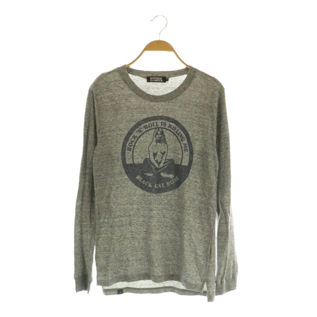 hysteric Glamour 長袖カットソー ベージュ ヒステリックグラマー HYSTERIC GLAMOUR プリントカットソー ロンT