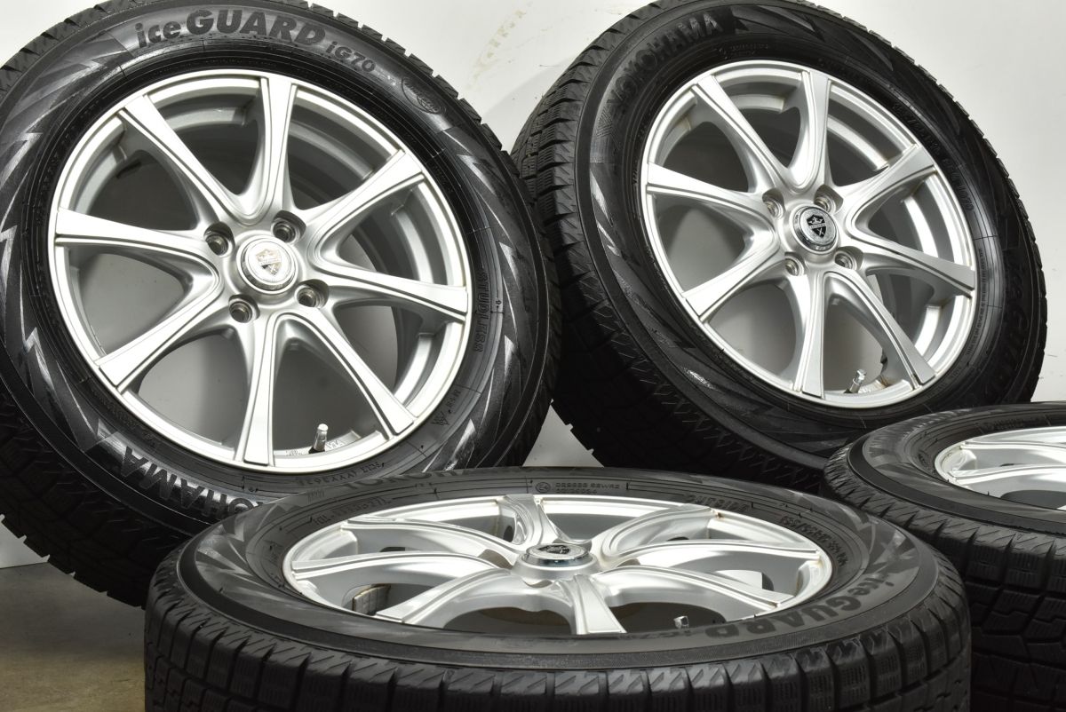 バリ溝 エステローザ 15 in 5 J 50 PCD 100 ヨコハマ アイスガード iG 70 185 65 R フィールダー アクア ヤリス ノート デミオ