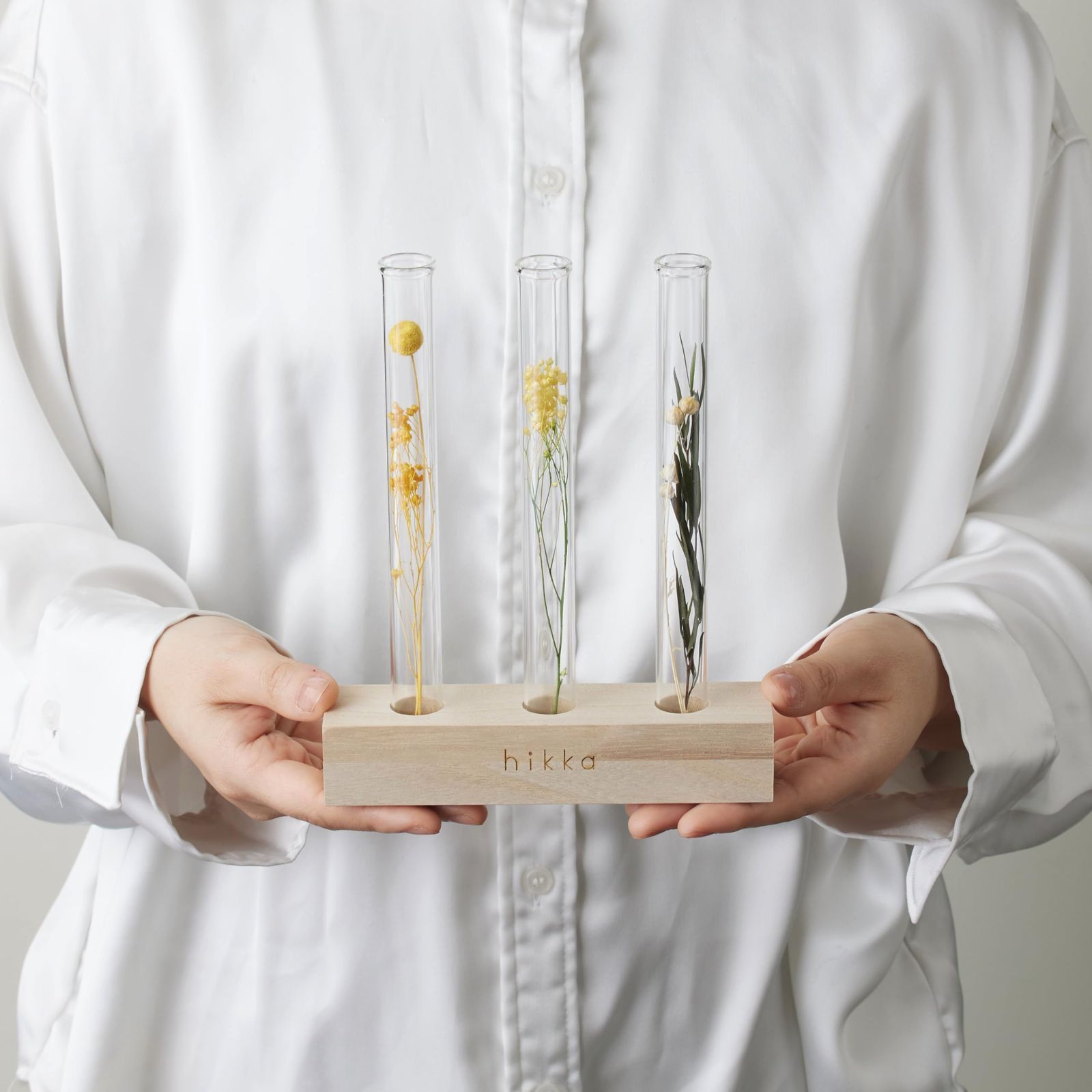 hikka 試験管 フラワーベース花瓶 3本セット 試験管フラワーベース：3